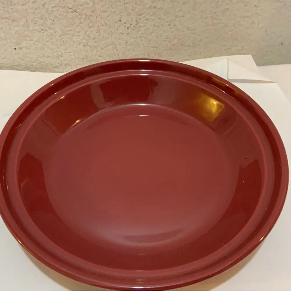 Longaberger Pottery red 10” Pie Plate
